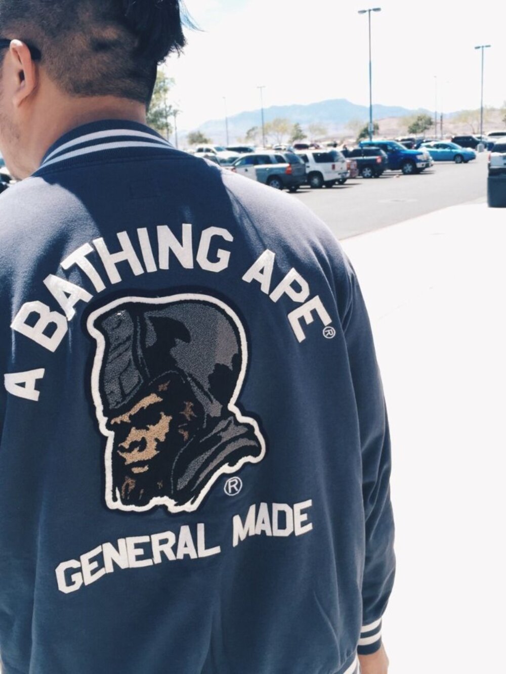Vintage 90's Bape Football Varsity Corduroy School Jacket by A Bathing Ape Japan - Picture 9 of 13